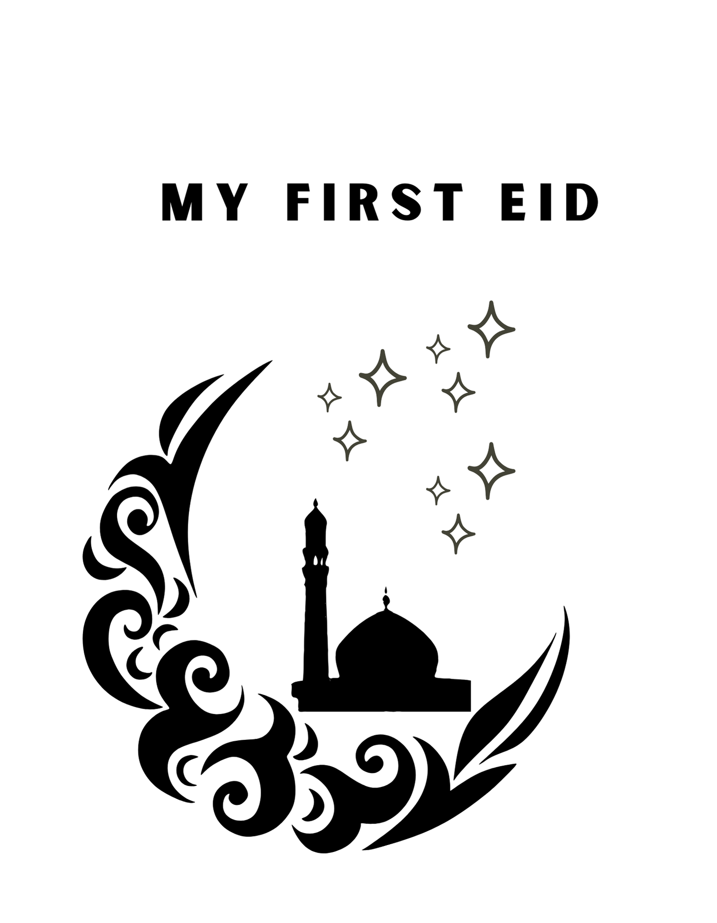 My First Eid (B&W)- Short Sleeve Infant Onesie